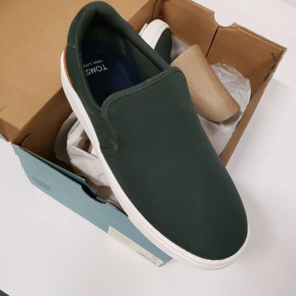 TOMS Green Men\'s Deep Forest‎ TRVL LITE Slip on Shoes - Size 7 main image 5